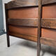 Scandinavian bench in chocolate leather