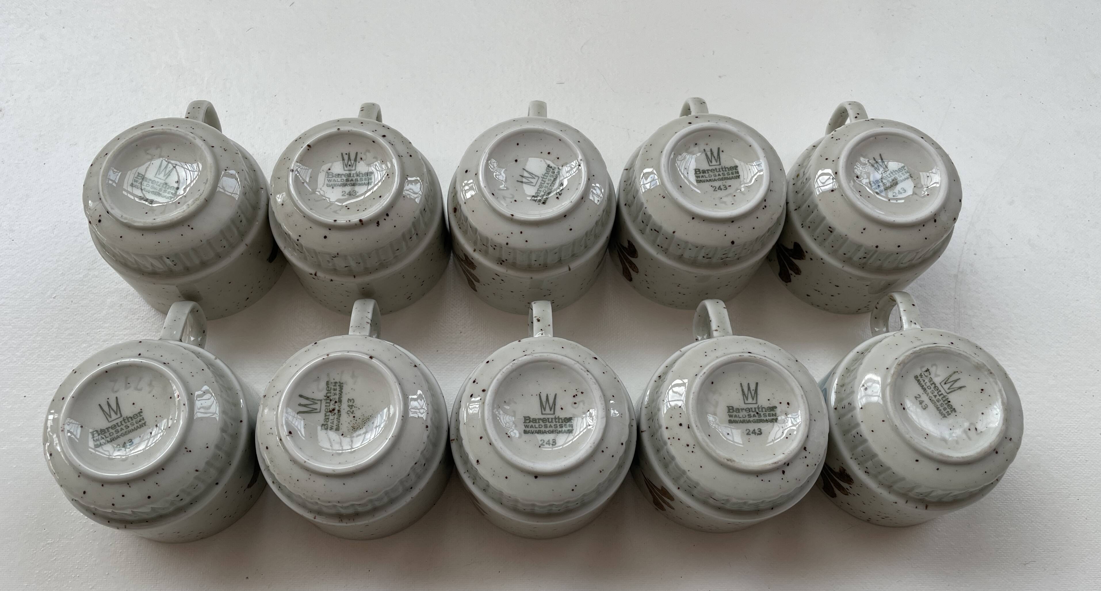 Vintage Bavaria coffee service – porcelain – blue flowers – 24 pieces – 70s