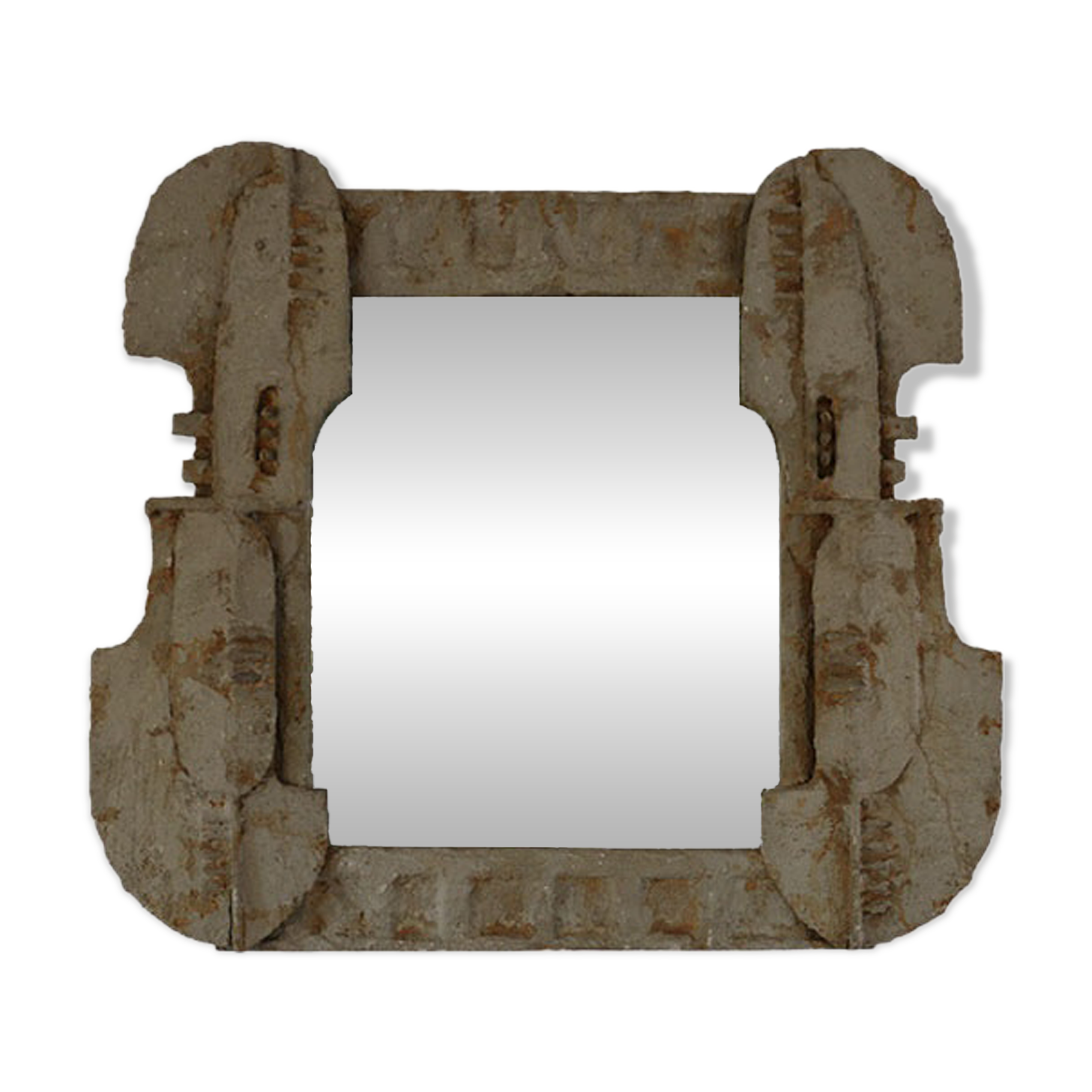 A wooden and plaster mirror, Italy 1960s.