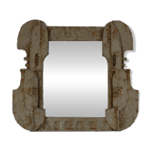 A wooden and plaster mirror, Italy 1960s.