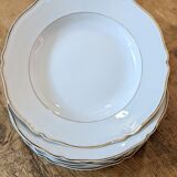 Lot round hollow vintage plates in Limoges porcelain