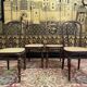 4 chaises bistrot en bois et cannage par Jacob & Josef Kohn