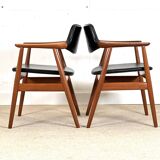 A set of four or six Svend Aage Eriksen model Gm11 dining chairs, 1960s