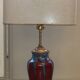 Lampe en Grès Verni Rouge, 1950s