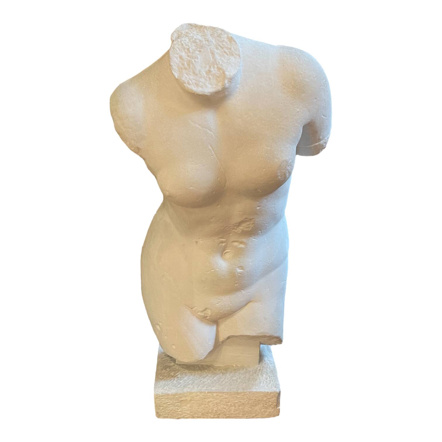 *grand plâtre d'atelier* 109cm sculpture buste torse de femme nue,lola di vito, pièce unique