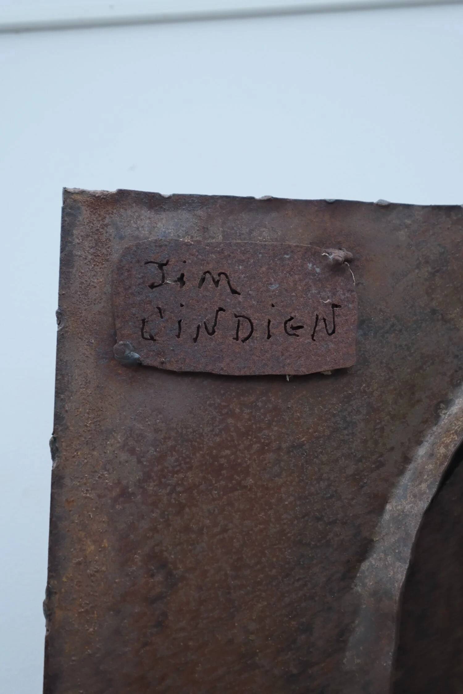 Painting and wall sculpture "Indian Jim" by F. Billion