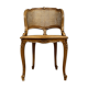 Louis XV office armchair in walnut and cane bottom circa 1880-1900