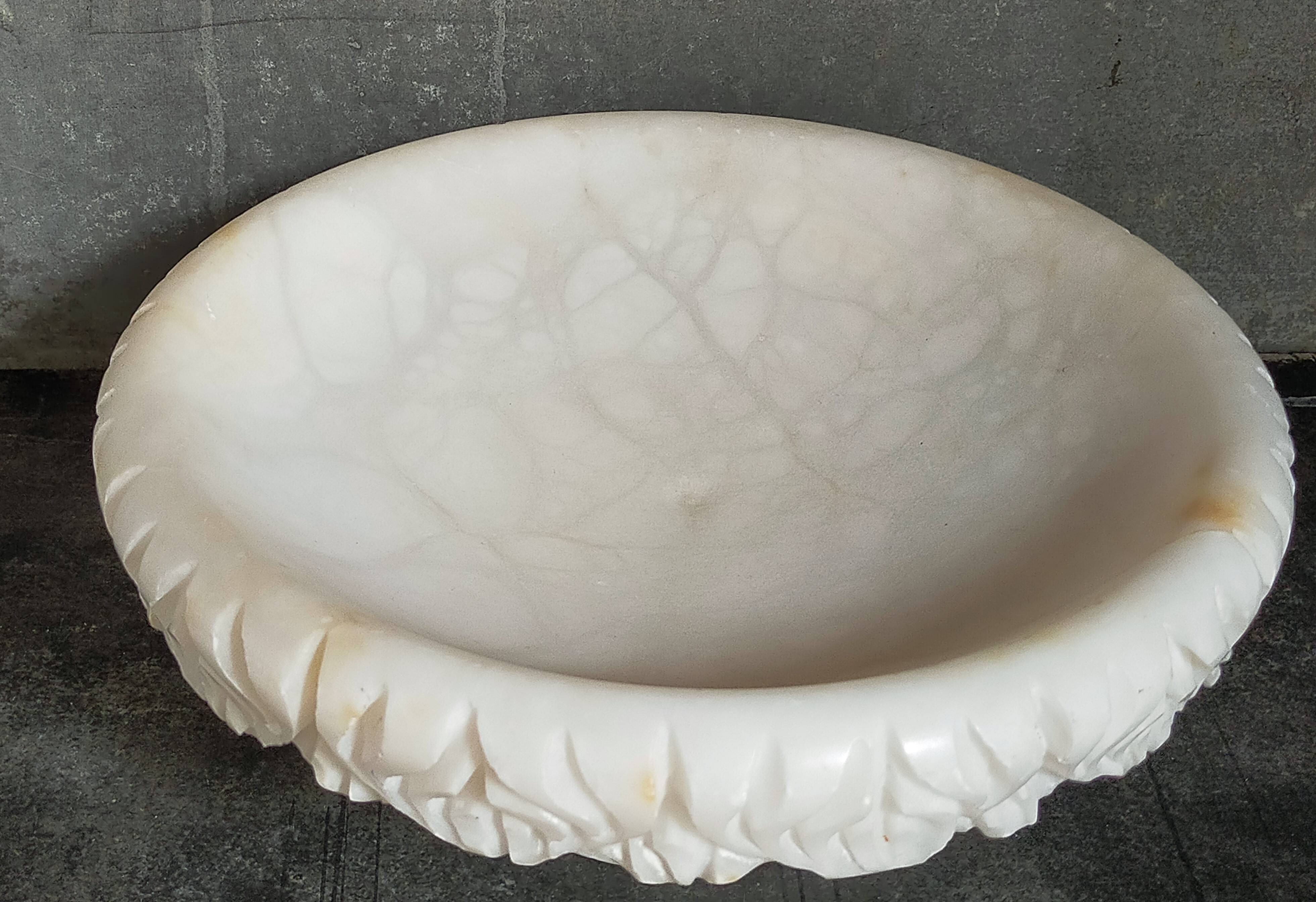 Alabaster fruit bowl from the 70s