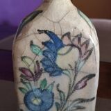 Qajar ceramic triangular vase/bottle - Late 19th century/early 20th century