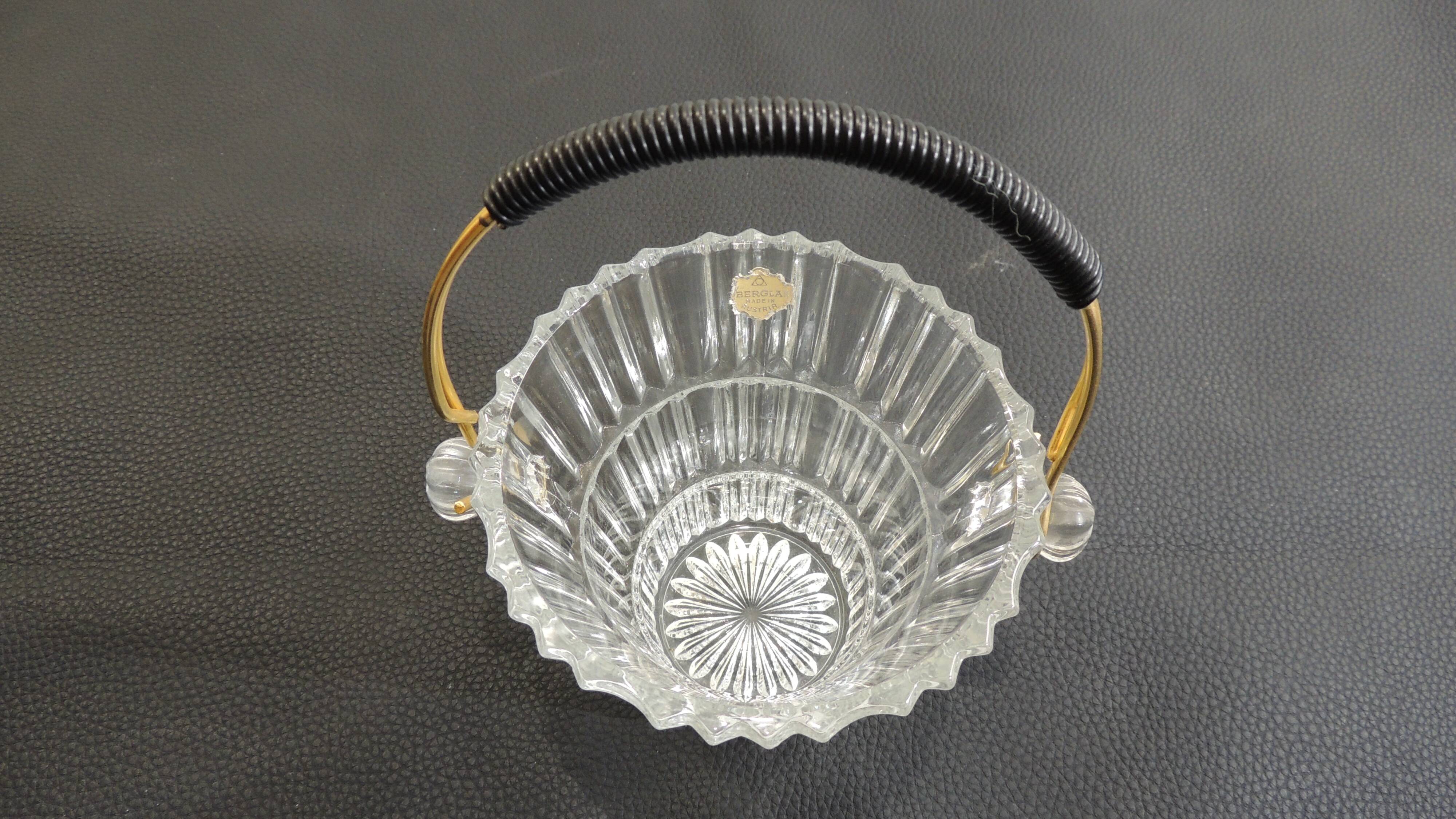 Vintage cut glass ice bucket – Berglas Austria – 1970s