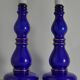Baluster-shaped Cobalt Blue Glass Table Lamps, Rosdala Glassworks 1960, Set of 2
