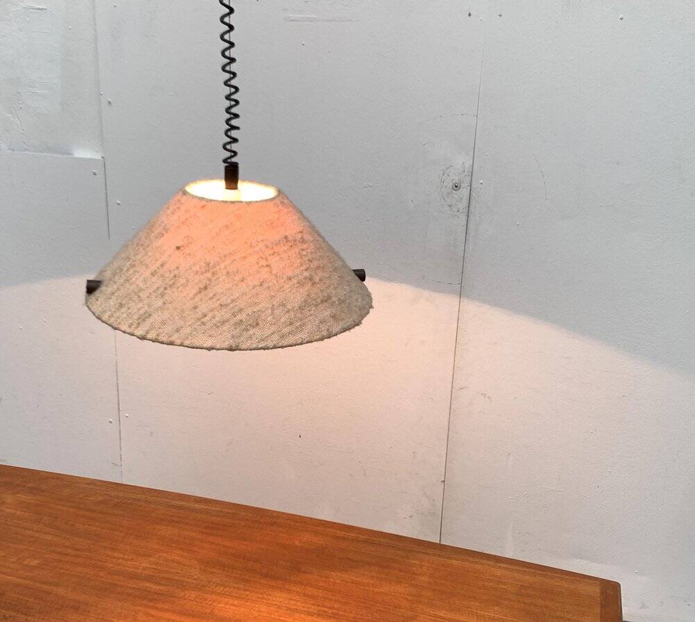 Wood and wool suspension from the mid-century, 1960s.