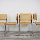 Following 4 B32 Marcel Breuer Cesca chairs