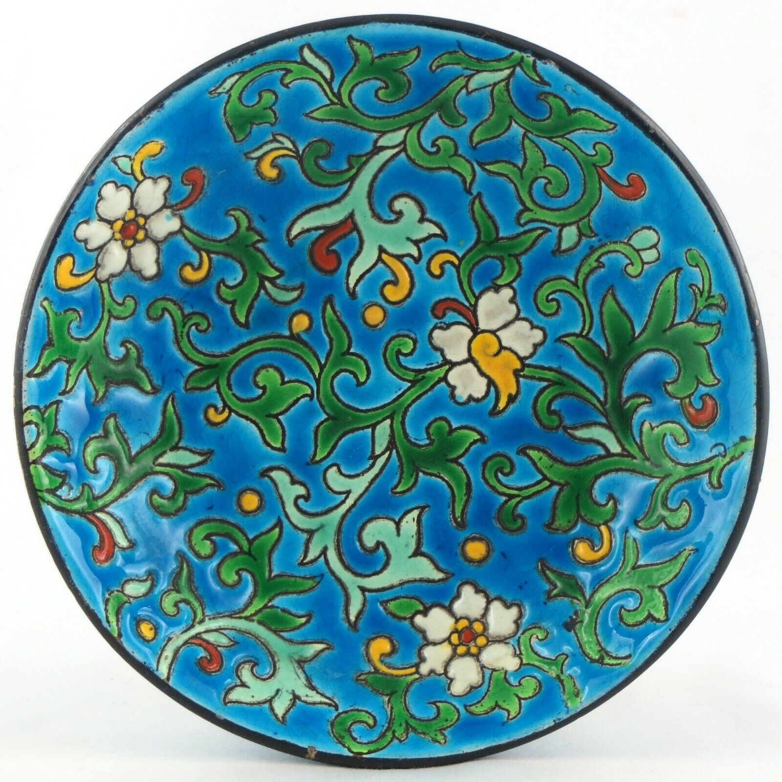 Cup burgundy enamels Old ceramic cracked earthenware