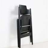 Black Mid Century “SE18” folding chair by Egon Eiermann for Wilde + Spieth