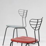 Set of 4 modernist mid-century radar chairs 1950s Belgium