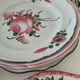 12 antique floral plates bistro & guest table style