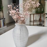 Moulded pressed glass vase
