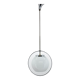 Mid-century milk glass & chrome pendant light