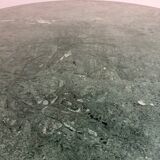 Round dining table – green marble & wrought iron