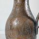 Persian Hammam Jug Vase in Silvered Copper / 19th Persian Empire / Chiseled Qajar