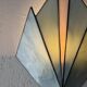 Vintage stained glass wall lamp 1970s