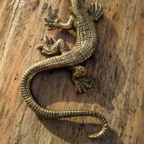 Gilt bronze lizard