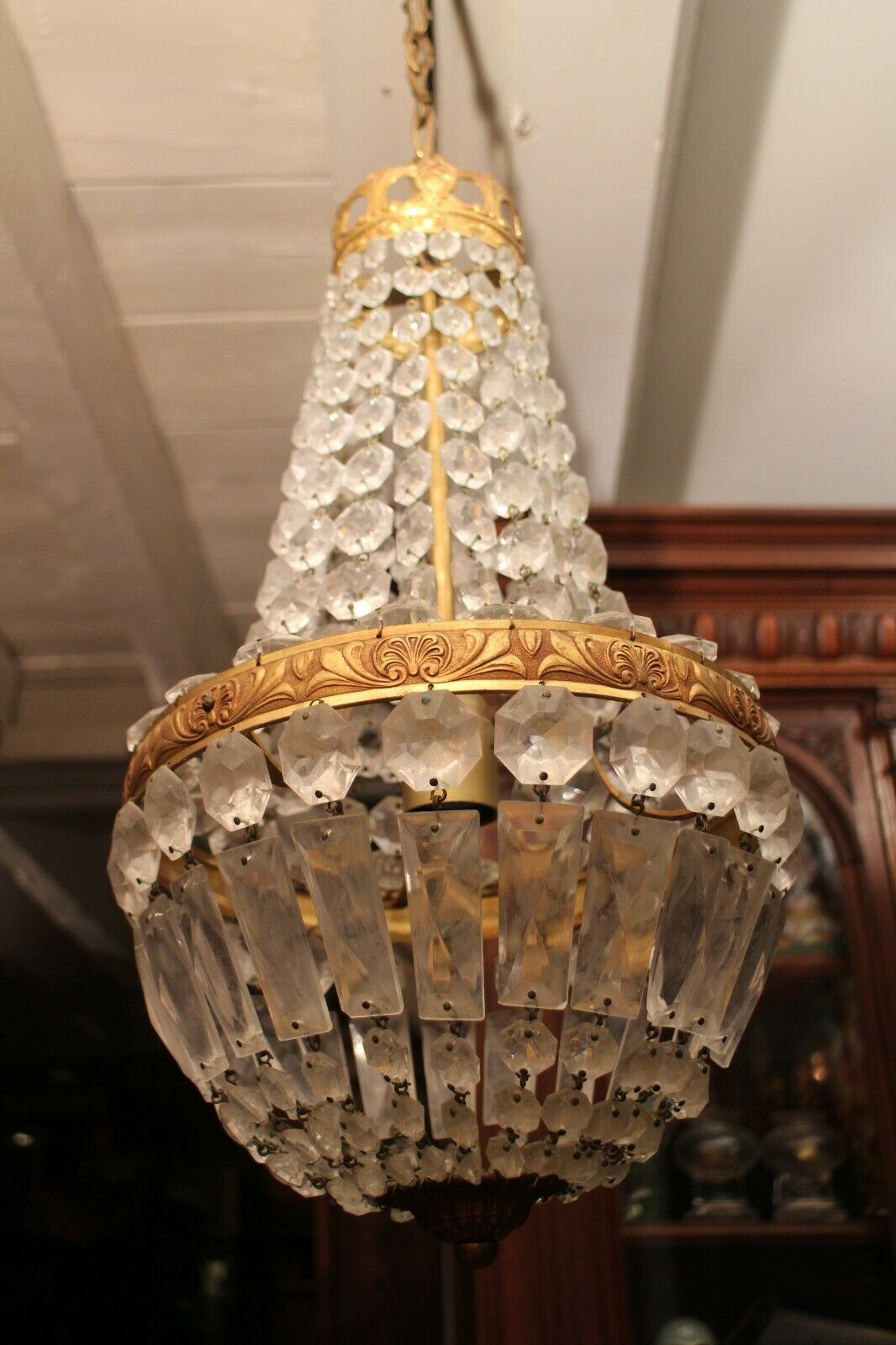 Balloon chandelier bronze frame and crystal grapevines Transition style