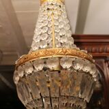 Balloon chandelier bronze frame and crystal grapevines Transition style