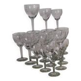Crystal stemmed glasses