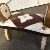 Vintage camel saddle stool 1960