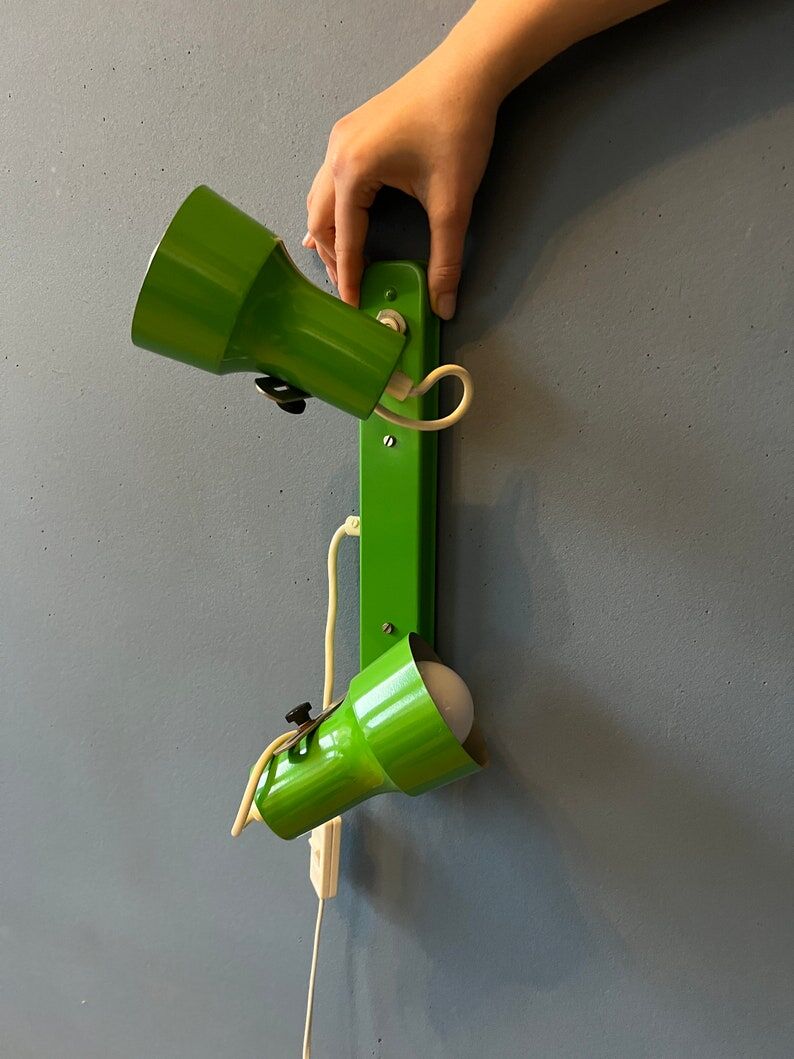 Vintage wall lamp space age green