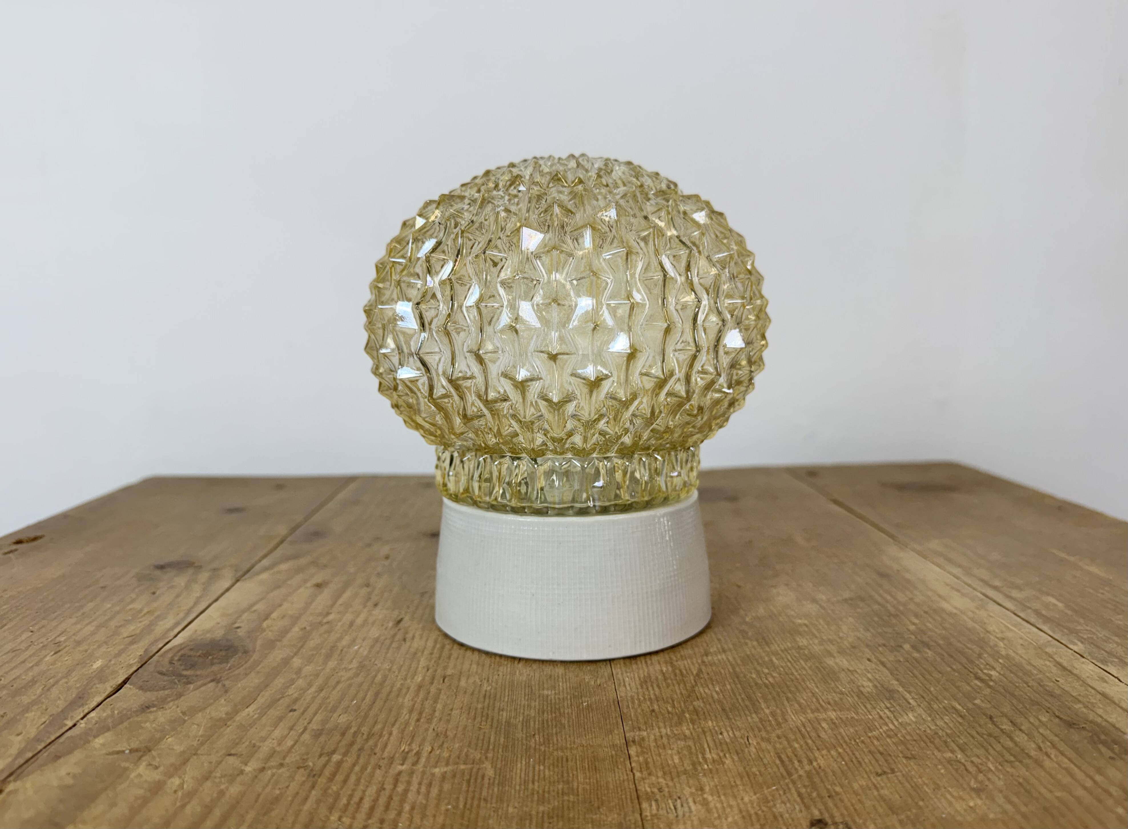 Vintage White Porcelain Ceiling Light, 1970s