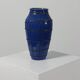 Vintage ceramic vase in fat lava style, Memphis spider web.