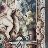 Handmade aubusson vintage tapestry 116x149 cm