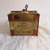 Old bronze jewelry box of nineteenth century high period.