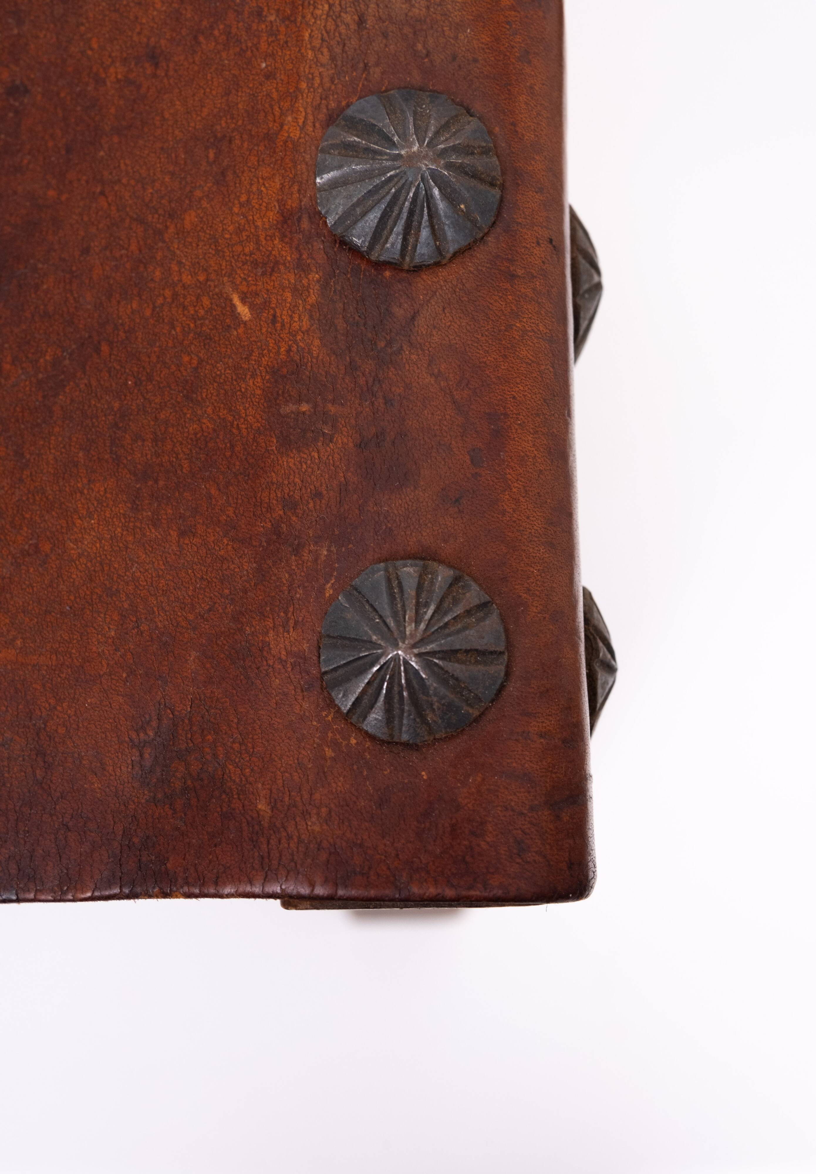 Vintage Brutalist Spanish Ottoman 1950s