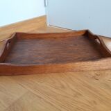 Rectangular wooden serving tray