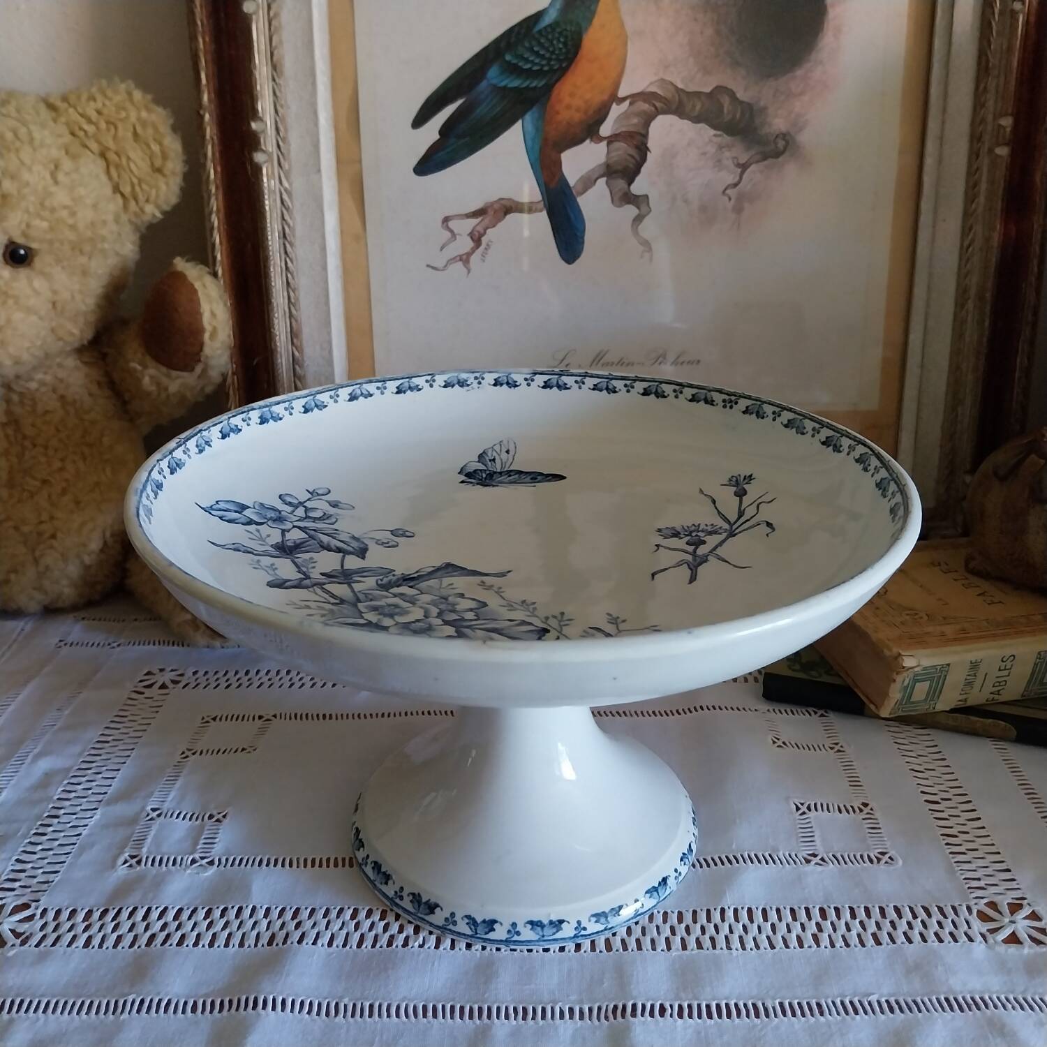 Iron earth compotier Sarreguemines model Carmen