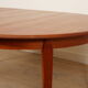 Vintage round dining table | extendable | teak | 125 - 185 cm