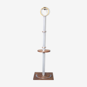 Art deco floor lamp, art deco floor lamp, wood and aluminum lamp, interior decoration