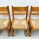 Chaises danoises vintage en pin avec corde en papier par TP Design pour Gm Møbler, années 1970, lot de 6