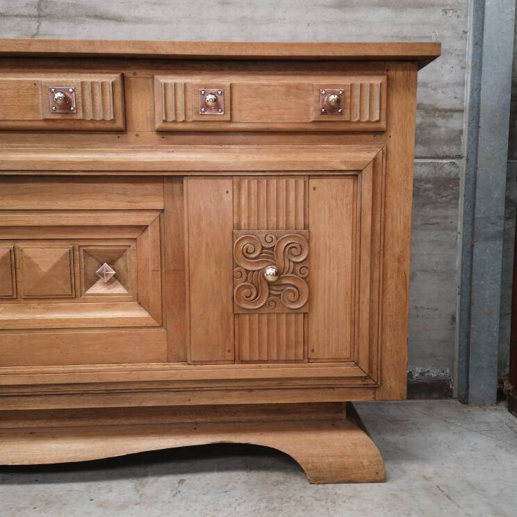 Sideboard buffet oak charles dudouyt art deco 1940