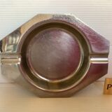 Old empty ashtray octagon stainless steel Libbrecht