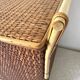 Vintage rattan cane bench chest