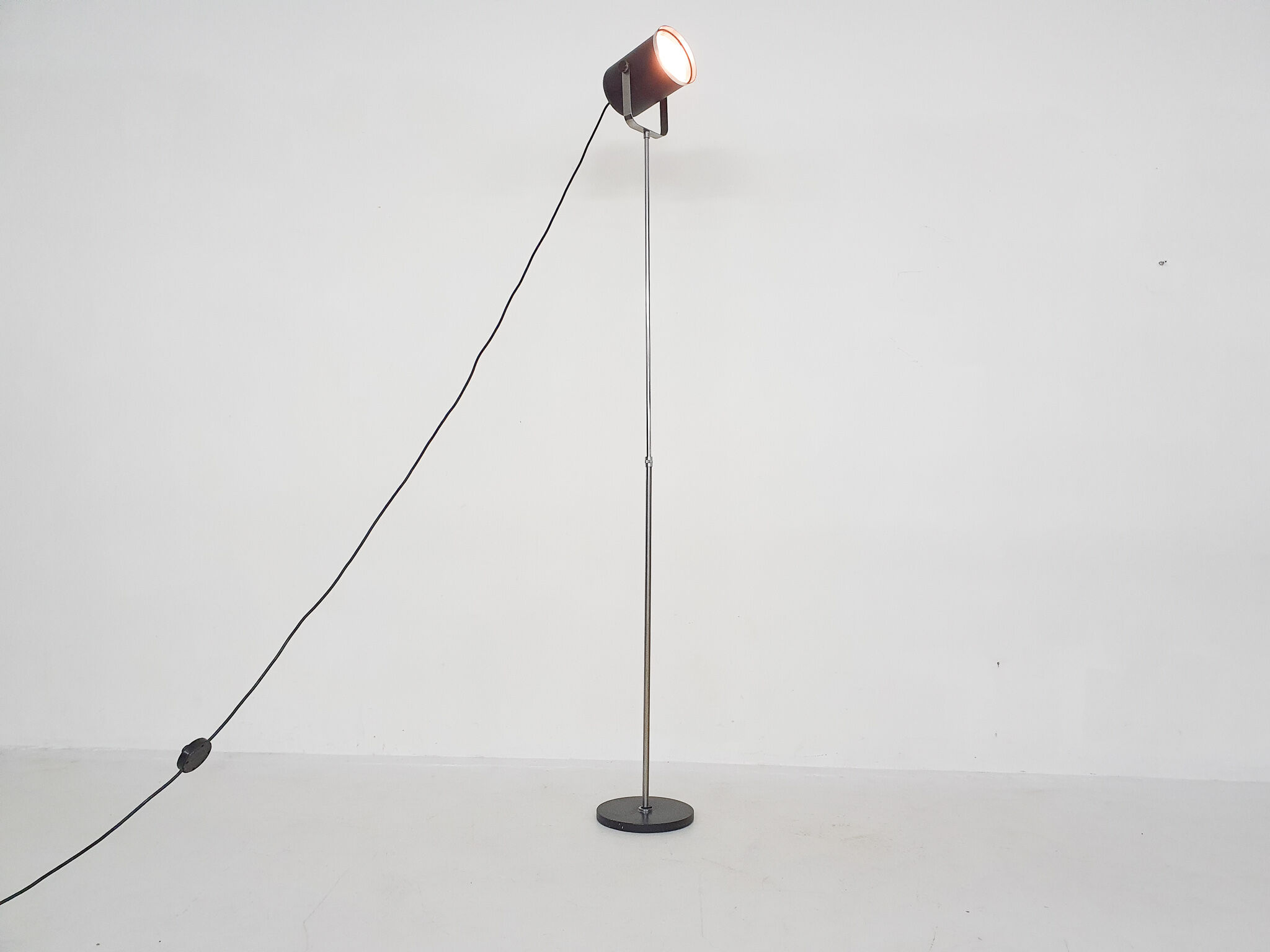 Mid-century black metal spot or floor light 1960's