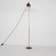 Lampadaire en métal noir du milieu du siècle des années 1960