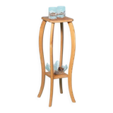 Vintage pine plant shelf, plant stand Sweden 1960