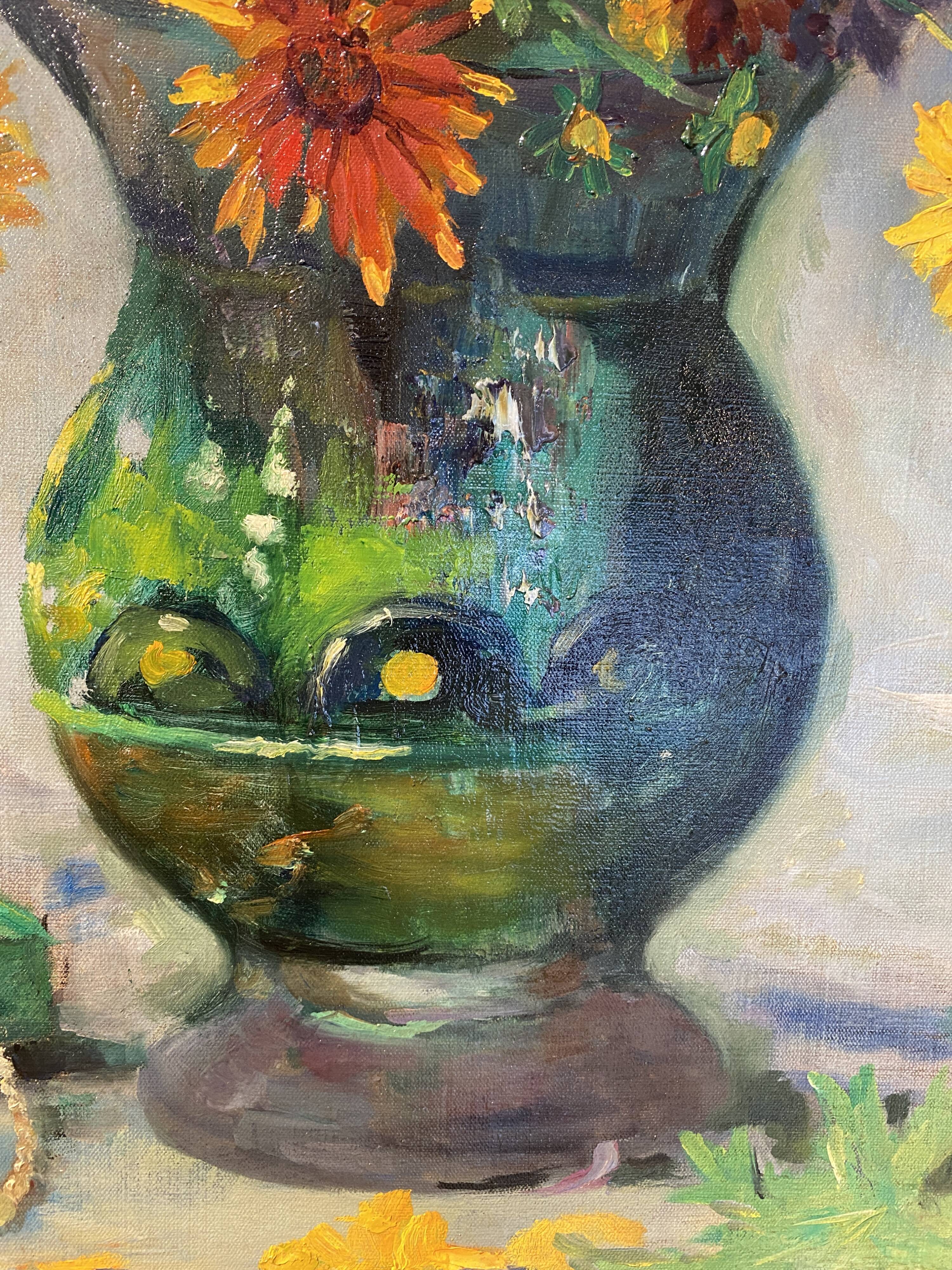 Tableau bouquet de fleurs par raymond charlot