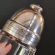 Christofle sugar bowl in cut crystal and silver-plated metal.
